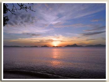 Coucher de soleil à El Nido